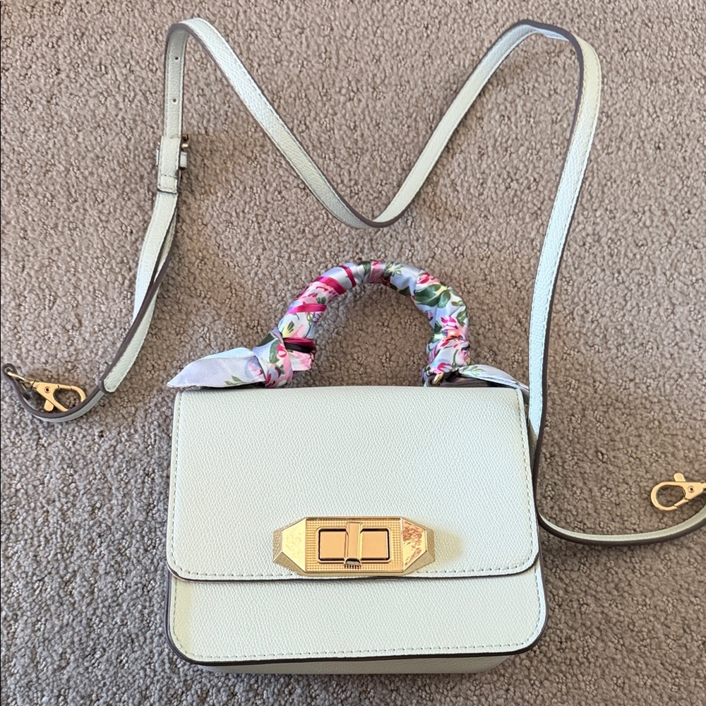 NWOT ALDOElegant Cream Handbag with Gold Accents
